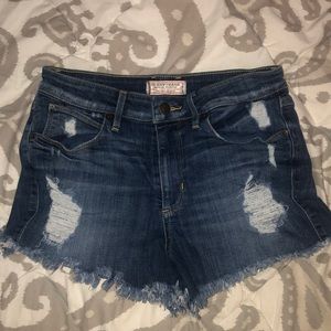 Guess high waisted denim shorts